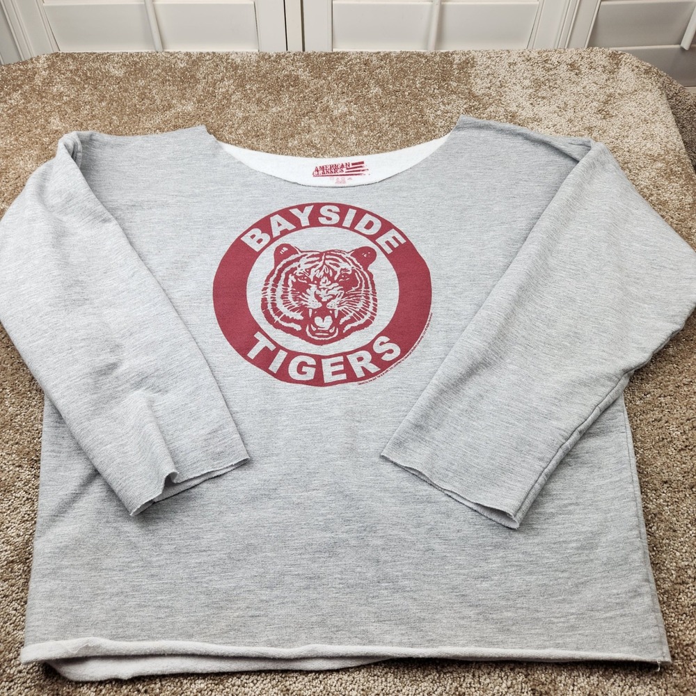 American Classics Bayside Tigers Gray Sweatshirt XL Saved by the Bell 90s TV USA